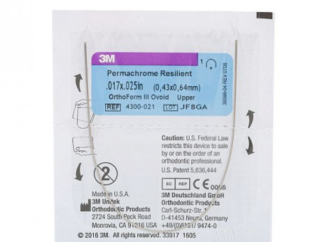 Дуга стальная Unitek Permachrome Resilient .017x.025 НЧ  ФIII 3М